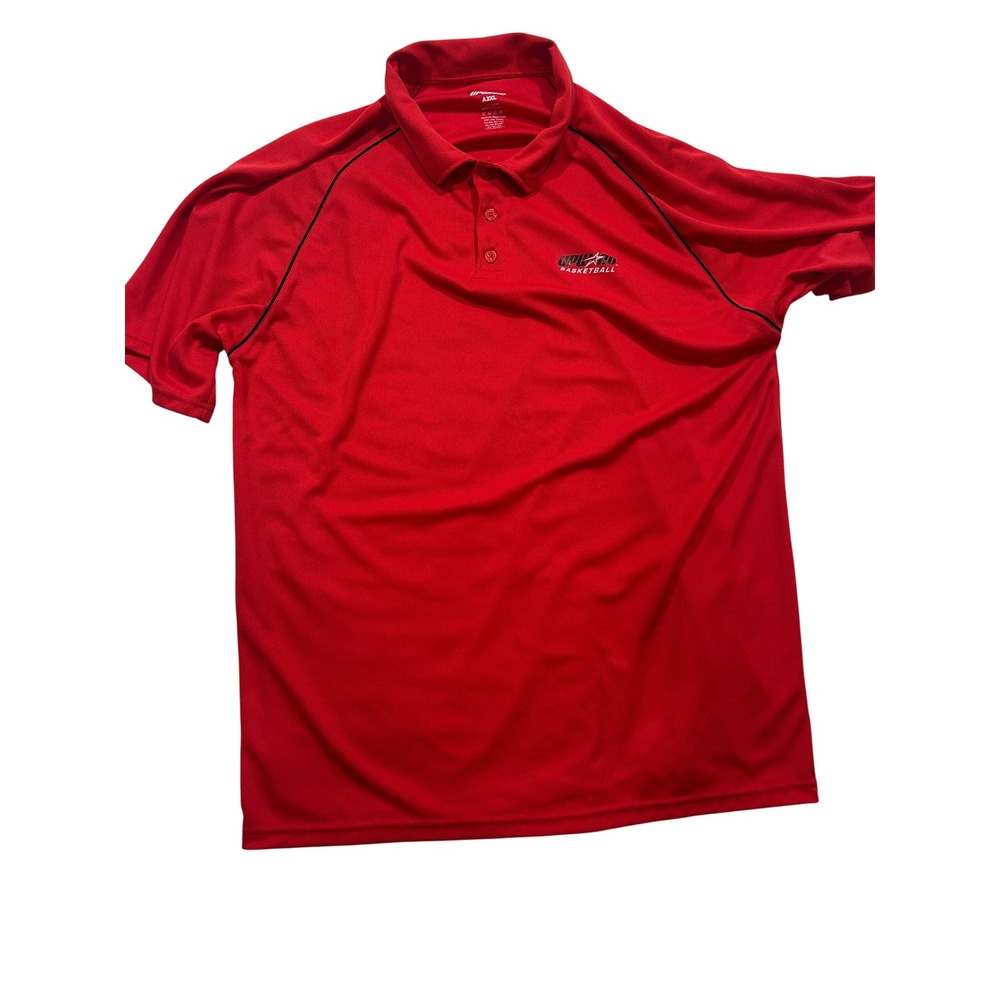 Upward Basketball‎ Polo Shirt Athletic Training Red Black Trim 3XL (586)